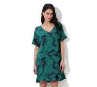 Lovable Copricostume in Viscosa | Caftano con Scollo Profondo e Maniche Corte | Abito da Spiaggia | Beachwear Donna, Stampa Foresta Tropicale 6 - XXL