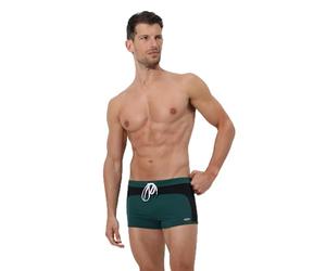 Lovable Costume da Bagno Maschile Short Boxer | Parigamba in Tessuto Microfibra Riciclato | Piscina, Nuoto e Mare Uomo, Verde Scuro 6 - XL