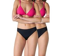 Lovable Slip Flusso Medio Period Panties Beachwear Bi-pack Donna x2, Nero, XS