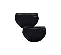 Lovable da Ciclo Mestruale Flusso Medio Invisible Period Panties Bi-Pack Slip, Nero, S Donna