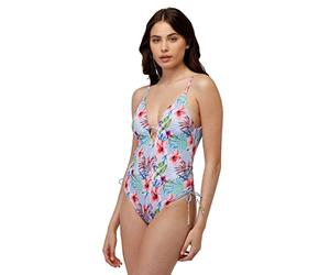 Lovable Intero con Scollo Profondo Colorful Printed Micro Costume, Fiori Tropical, S Donna