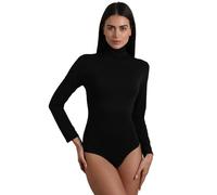 Lovable Maglia Manica Lunga Body con Collo Alto Lupetto in Tessuto Thermaltech - Cotone e Viscosa Elasticizzati, Traspirante - Maglieria Donna