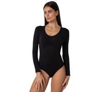 Lovable Maglia Manica Lunga Body in Micromodal Elasticizzato | Scollo Tondo Ampio | Materiale Morbido e Traspirante | Maglieria Donna, Nero, S