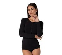 Lovable Maglia Manica Lunga Collo Tondo Serafino con Bottoncini in Micromodal Elasticizzato - Morbido e Traspirante - Maglieria Donna