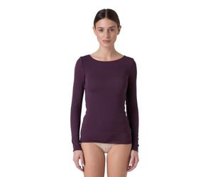Lovable Maglia Manica Lunga in Modal e Cashmere con Scollo a Barchetta