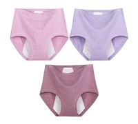 Lovable Mutande Mestruali Pantaloni a Vita Alta di Grandi Dimensioni in Cotone e igroscopici Pantaloni a Vita Alta mestruale Anti-perdite Laterali Mutanda Mestruale Donna Costume Donna (PP5, XXXXL)