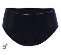 LOVABLE Slip Culotte da Ciclo Mestruale Flusso Abbondante Period Panties Donna, Nero+Logo, M