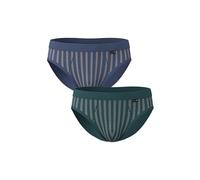 Lovable Pacco da 2 Slip Maschili | Intimo in Cotone Elasticizzato | Comfort e Traspirabilità Uomo, Avio Scuro Rigato + Verde 5 - L