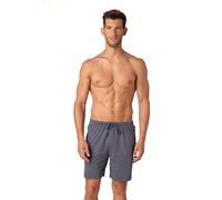 Lovable Pantaloncino Uomo in Jersey 100% Cotone | Short con Elastico Ricoperto e Coulisse Regolabile e Ricamo a Contrasto | Comfort Pigiama e Homewear | Uomo, Grigio Scuro 7 - XXL