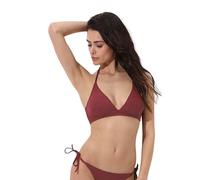 Lovable Parte Alta del Costume a Triangolo | Reggiseno Mare con Coppe Imbottite Removibili e Sottoseno Elasticizzato | Comfort e vestibilità Regolabile, Rosso Tibetano 34C - 3C