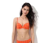 Lovable Parte Alta del Costume | Reggiseno Balconcino con Ferretto | Coppe Imbottite | Essential Micro Donna, Arancione Stampa Sole 36C - 4C