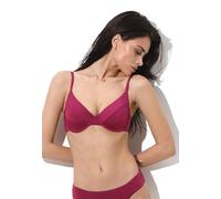 Lovable Parte Alta del Costume | Reggiseno Balconcino con Ferretto in Microfibra | Sostegno e Valorizzazione | Shiny Micro Donna, Lampone Viola 36D - 4D