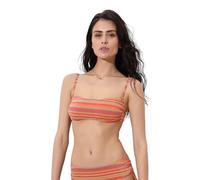 Lovable Parte Alta del Costume | Reggiseno Bikini Bandeau con Ferretto in Microfibra Lurex | Coppe Imbottite, Spalline Removibili, a Fascia | Moda Mare Printed Lurex Donna, Zigzag Multicolore 36C - 4C
