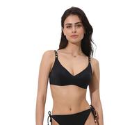 Lovable Parte Alta del Costume | Reggiseno Brassière con Ferretto | Microfibra Lucida | Expert Shiny Micro Donna, Nero 38E - 5E