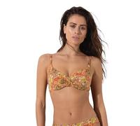 Lovable Parte Alta del Costume | Reggiseno con Ferretto e Coppe Leggermente Imbottite Invisible Lift | Braid Printed Micro Donna, Multicolore Arancione 36D - 4D