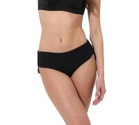 Lovable Parte Bassa del Costume | Slip a Vita Alta con Coulisse | Microfibra Lucida | Expert Shiny Micro Donna, Nero 3 - M