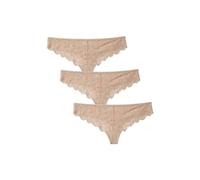 Lovable Perizoma in Pizzo Elasticizzato - Comfort e Seduzione - Confezione 3 Pezzi So Lacy Panties Donna, Skin 5 - XL