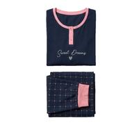 LOVABLE PIGIAMA DONNA GIOVANILE INTERLOCK SERAFINO PANTALONE POLSINI E LACCIETTO