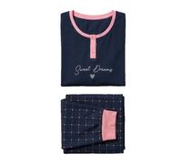 LOVABLE PIGIAMA DONNA GIOVANILE INTERLOCK SERAFINO PANTALONE POLSINI E LACCIETTO