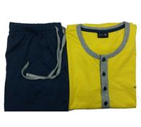 LOVABLE PIGIAMA UOMO COMPLETO CASA GIOVANILE 100% COTONE ESTIVO