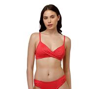 Lovable Reggiseno con Imbottitura Estraibile Plain Lurex, Bikini de Donna, Rosso (Corallo), 32B