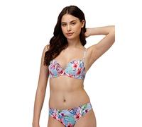 LOVABLE Reggiseno Ferretto Imbottito Colorful Printed Micro Bikini, Fiori Tropical, 34B Donna