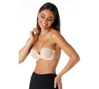 Lovable Reggiseno Fascia Autoreggente, Push-up, Coppe Adesive e Lati Trasparenti, Sostegno Invisibile, Senza Spalline, Invisible Secret Donna
