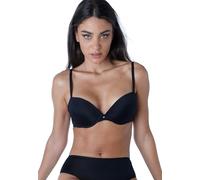Lovable Reggiseno Push-Up in Microfibra | Coppe Preformate Imbottite Effetto Volume | Scollo Medio Invisibile sotto Abiti | Invisible Secret Donna, Nero, 36 / 4D