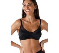 Lovable Reggiseno Senza Ferretto Ampio Sostegno, Coppe Non Imbottite, Forme Generose, Microfibra e Tulle, Modern Shaping (Generous) Donna, Nero, 36 / 4B