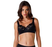 Lovable Reggiseno Senza Ferretto in Pizzo Elastico | Coppe Taglio a Due con Ring System | Alto Sostegno | Intimo 4078 Exuberance Donna, Nero, 34 / 3C