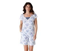 LOVABLE Set di Pigiama Corto in Jersey 100% Cotone Scollo a V Profondo con Inserto in Pizzo Donna