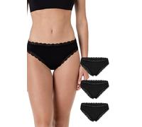 Lovable Slip Brasiliano in Microfibra e Pizzo | Confezione 3 Pezzi Mutande | Mutandine Morbide e Femminili | Intimo Lacy Micro Donna x3