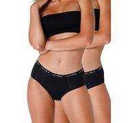 Lovable Slip Culotte da Ciclo Mestruale Flusso Abbondante Period Panties Bi-pack Donna x2, Nero, S