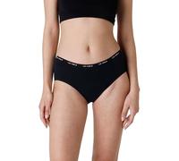 LOVABLE Slip Culotte da Ciclo Mestruale Flusso Abbondante Period Panties Donna, Nero+Logo, L