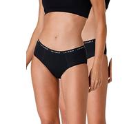 Lovable Slip Culotte da Ciclo Mestruale Flusso Medio in Cotone | Mutande Mestruali Riutilizzabili e Assorbenti | Period Panties Bi-Pack Donna x2, Nero, S