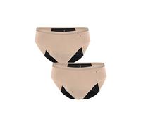 Lovable Slip da Ciclo Mestruale Flusso Abbondante | Mutande Invisibili in Microfibra, Lavabili e Riutilizzabili | Bi-Pack Period Panties Donna x2, Cipria, XS