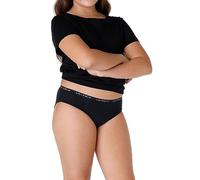 LOVABLE Slip da Ciclo Mestruale Flusso Medio My First Period Panties Bambine e Ragazze, Nero (Black-004), 16 Anni
