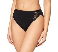 Lovable Slip Mini in Cotone Elasticizzato con Pizzo Lovely Charm Donna, Nero, 2/S