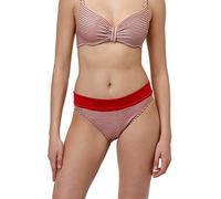 Lovable Slip Vita Alta Refined Jaquard Bikini, Righe Rosse, XL Donna