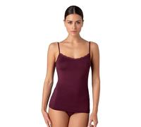 Lovable Top Spallina Stretta in Viscosa con Scollo in Pizzo | Canotte Intimo & Abbigliamento Casa | Canottiere Femminili Maglieria | Basic Soul Donna, Vinaccia, S