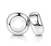 LOVANS 2 pz Clip Ferma Charm Stopper in Silicone, Distanziatore Beads Blocco per Bracciale Donna Argento Sterling 925, DIY Ciondolo Regalo per Amica