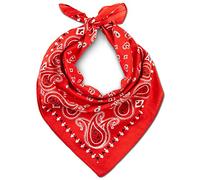 LOVARZI Bandana Rossa Pirata Cotone - Foulard Cotone Uomo Morbido - Accessorio Versatile - Bandana Capelli uomo e donna