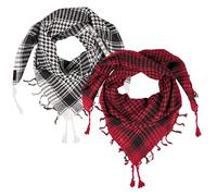 LOVARZI Kefiah Palestinese Originale Cotone, Shemagh Uomo Donna | Da Indossare su Collo o Testa per Deserto, Moto, Viaggio e Look Casual, Leggera per Estate e Inverno