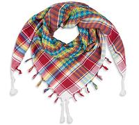 LOVARZI Sciarpa quadrata per uomo donna Multi Colore Bianca - Kefiah uomo donna per tutte le età