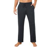 Lovasy Pantaloni del Pigiama Uomo Caldi e Lunghi a Quadri Morbidi Pantaloni da Notte con Tasche Abbigliamento da Notte per Casa Casual,B-Verde,M