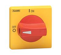 Lovato Electric GAX64 - Maniglia di accoppiamento per porta, con lucchetto, per GaA, Ga063 Sa, e GaD. Anello di fissaggio Selettore sporgente con rilascio