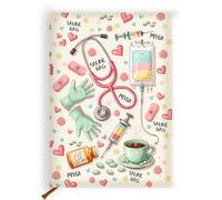 Lovdazzles Pretty Leather Lined Journal Medical Assistant Notebook 200 Pages A5 Ruled Journaling Notebooks, Ma Gifts for Women, Ma Notebook Medical Journal nurses day gift(5.8 x 8.3)