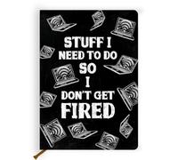 Lovdazzles Pretty Leather Lined Journal Stuff I Need To Do So I Don't Get Fired 200 Pages A5 Ruled Journaling Notebooks, Funny Notebook for Work, Funny Gag Gift for Coworkers(5.8 x 8.3)