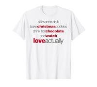 Love Actually Drink Hot Chocolate Movie Font Text Maglietta, Uomo, Bianco, 6XL