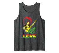 Love African American Black Hippie Banjo Girl Canotta